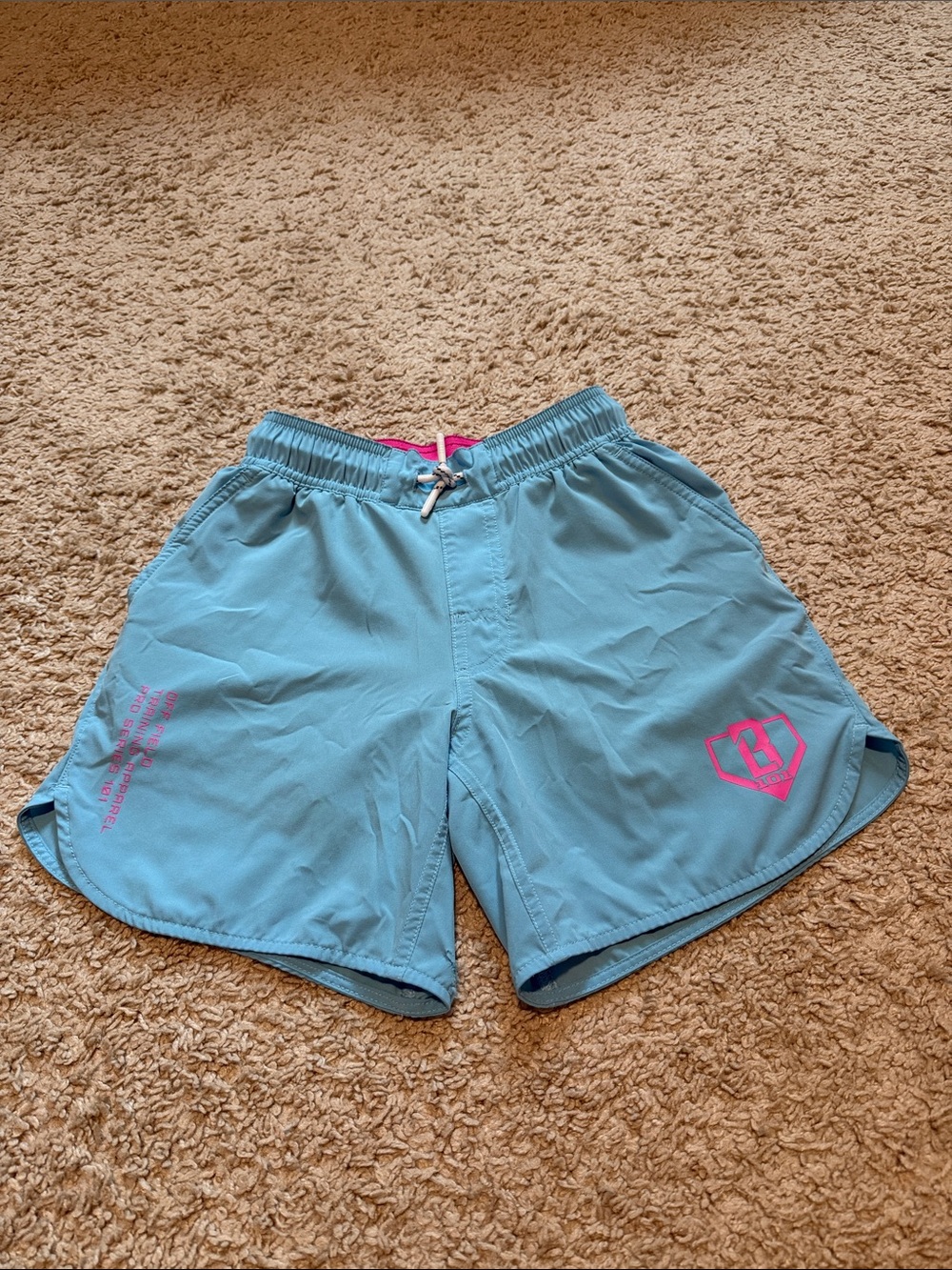 Athletic Shorts with Pink Accents by